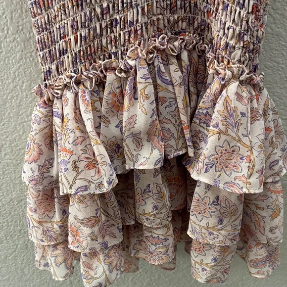 Misa Los Angeles Pink Paisley Smocked Dress - Picture 3 of 4